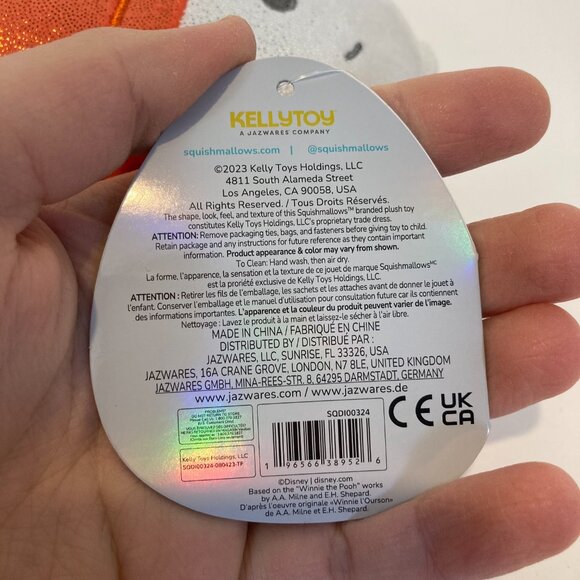 Squishmallow Kellytoy Plush Disney 100 Anniversary Winnie the Pooh 5" New w/Tag - Picture 3 of 7